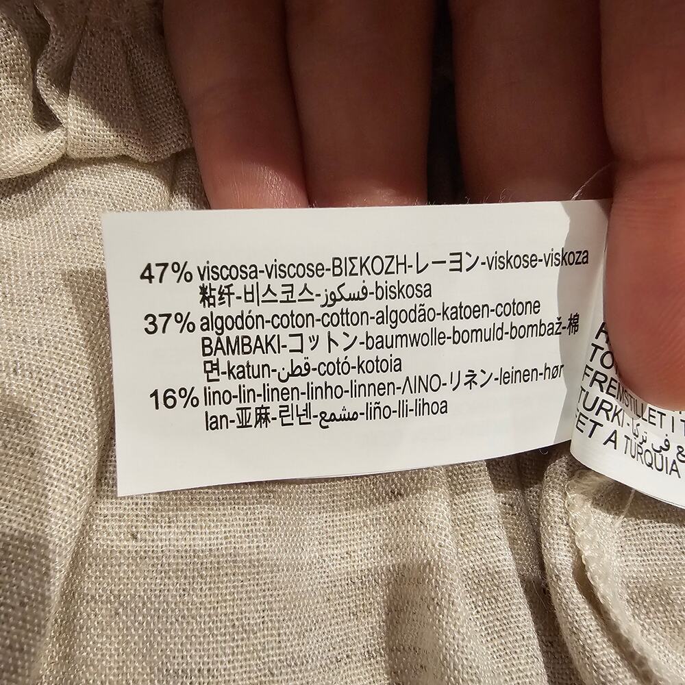 Zara XS Linen Blend Peplum Cami Top Cottagecore Coquette Romantic Milkmaid - Picture 12 of 13